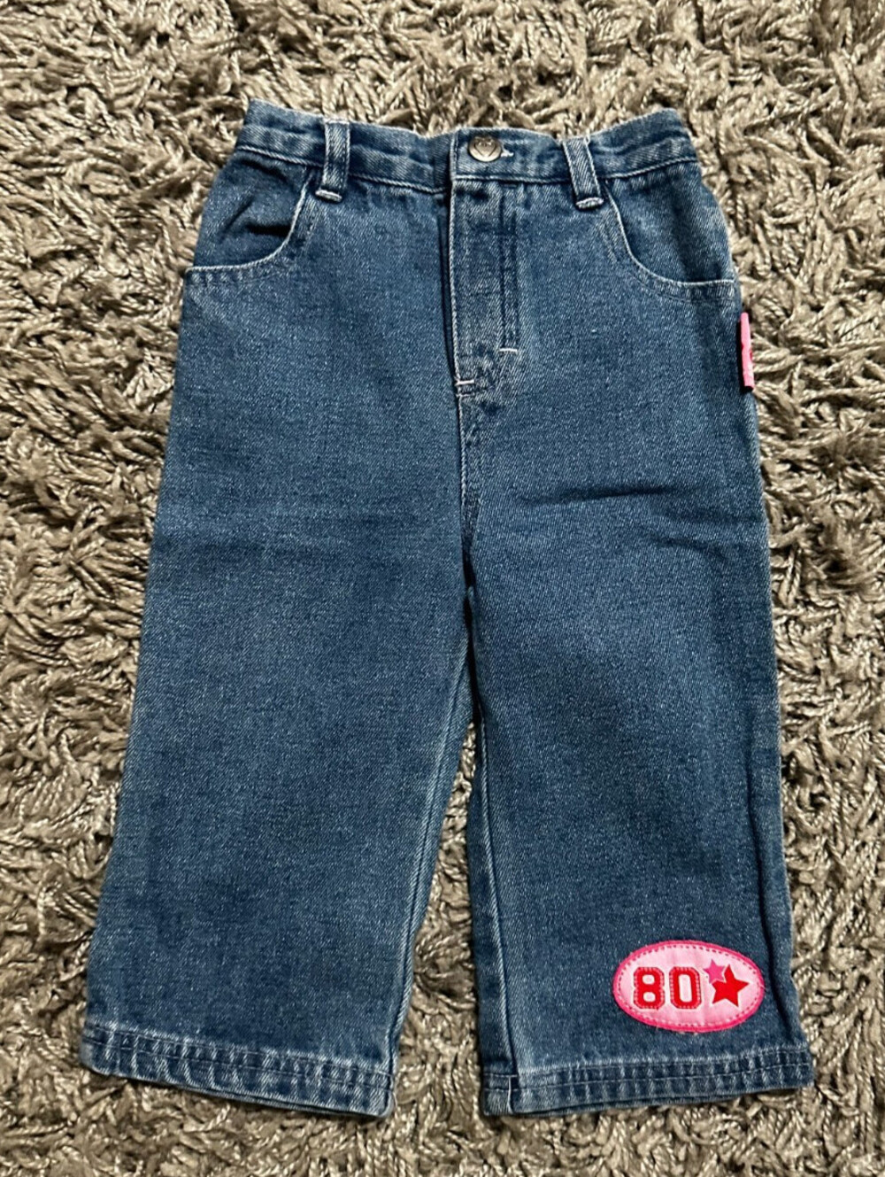 Vintage y2K 2005 Strawberry Shortcake Denim Baby Jeans Size 18M